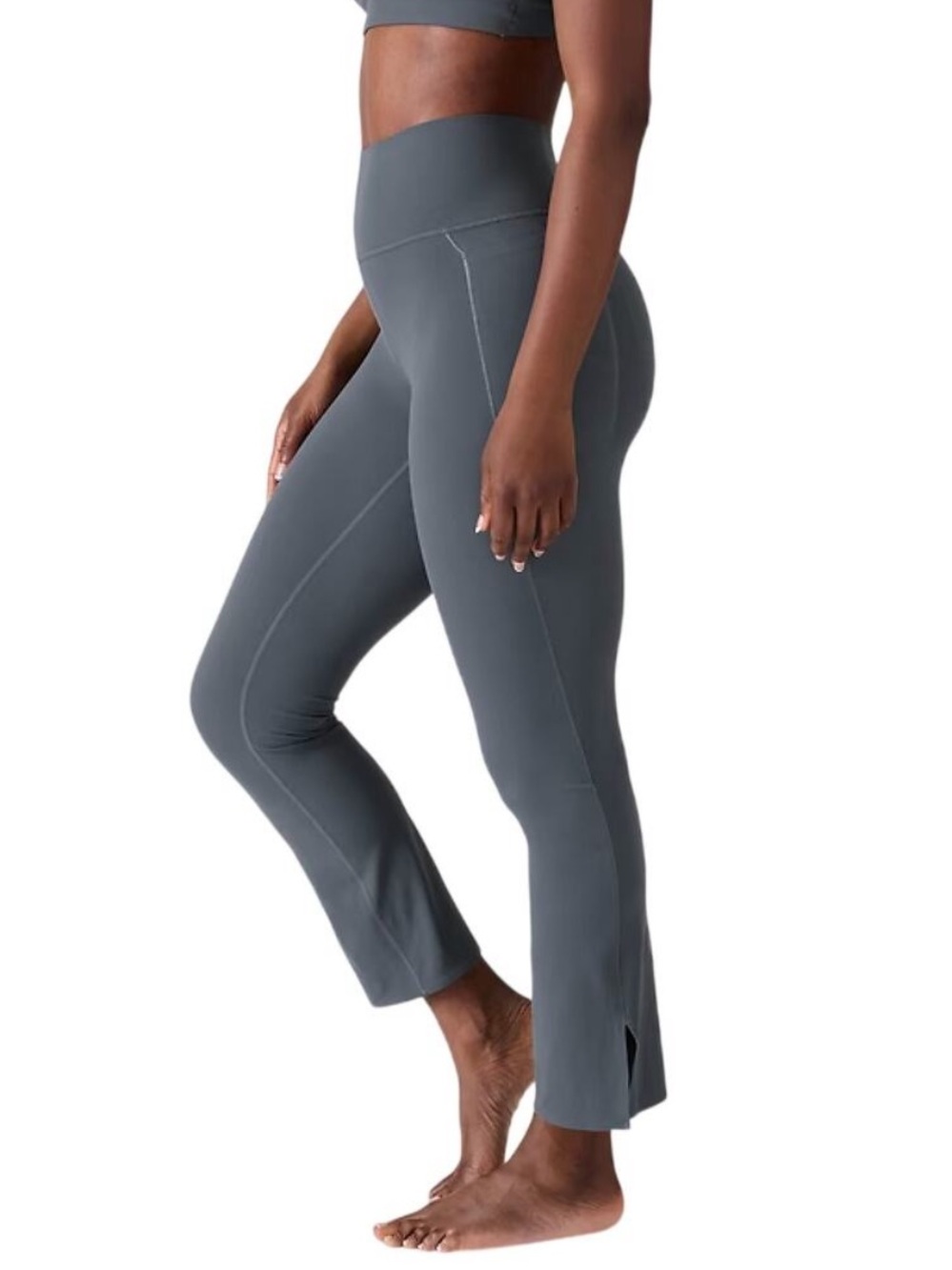 Athleta Transcend Straight Leg Pocket Yoga Pant Slate Gray Size Medium